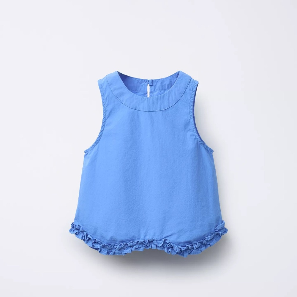 ZARA Kids Blue Sleeveless Top and Pants Set
